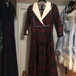50s style plaid dress